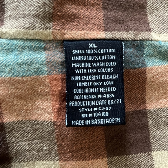 Gioberti men’s 100% cotton flannel lined shirt/jacket - Picture 6 of 7